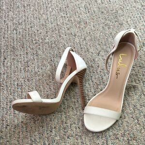Lulu's Cream Strappy Heels